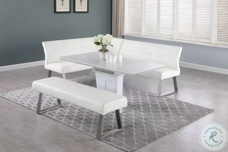 Gwen White Extendable Dining Table