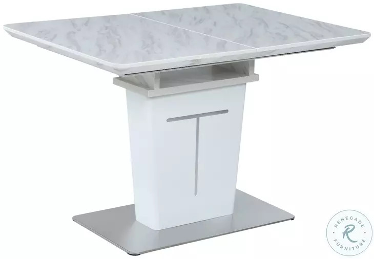 Gwen White Extendable Dining Table