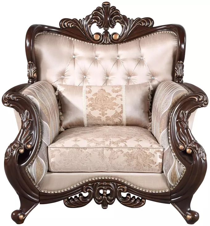 Constantine Beige Upholstered Arm Chair