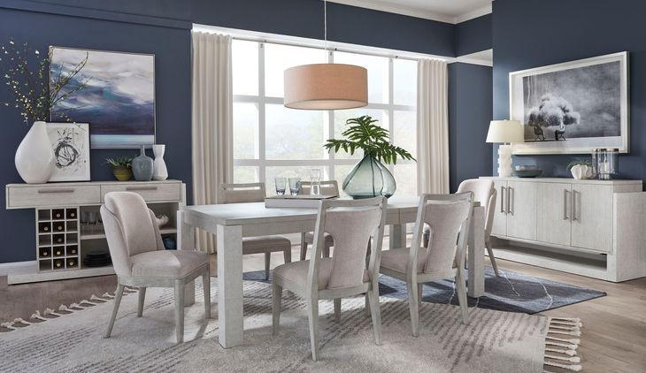 Moonwater Misty Cloud 86" Extendable Rectangular Dining Table