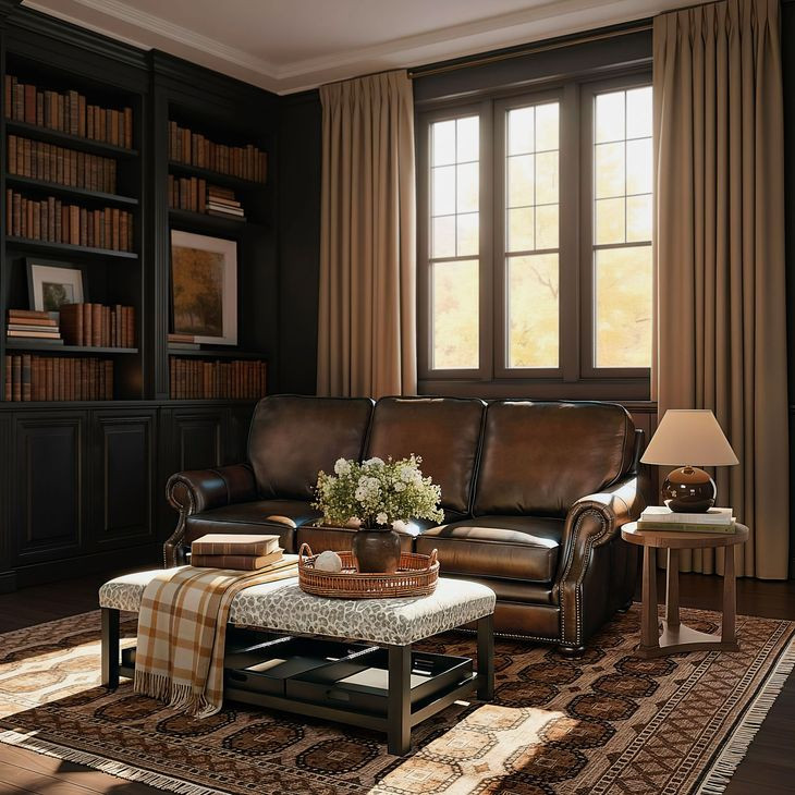 Montgomery Rich Brown Sedona Chateau Leather Sofa