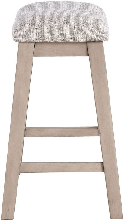 Taylor Beige and White Rectangular Marble Top Counter Height Dining Room Set