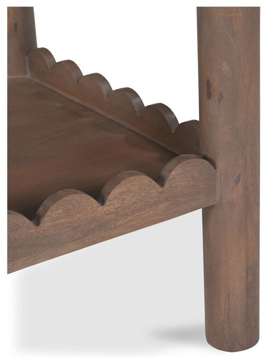 Wiley Vintage Brown Square Side Table