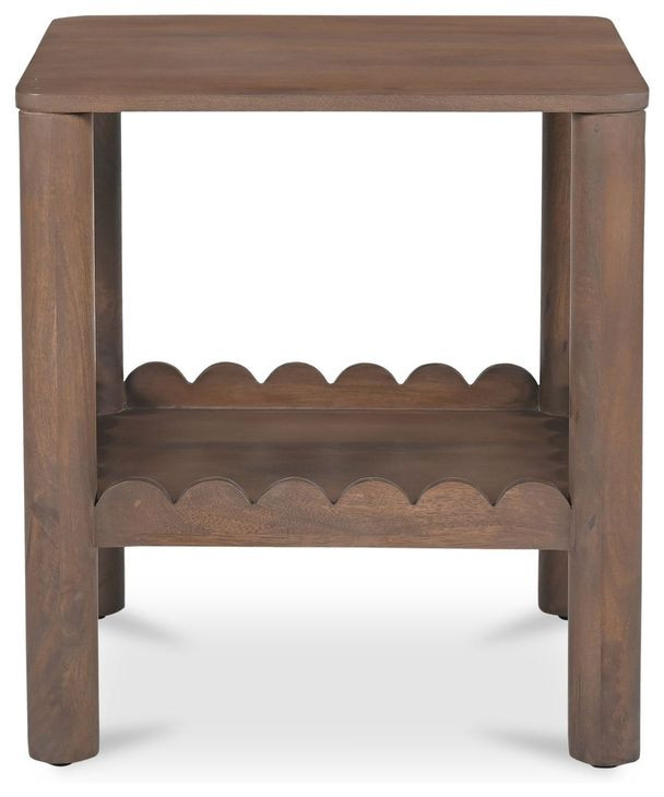 Wiley Vintage Brown Square Side Table