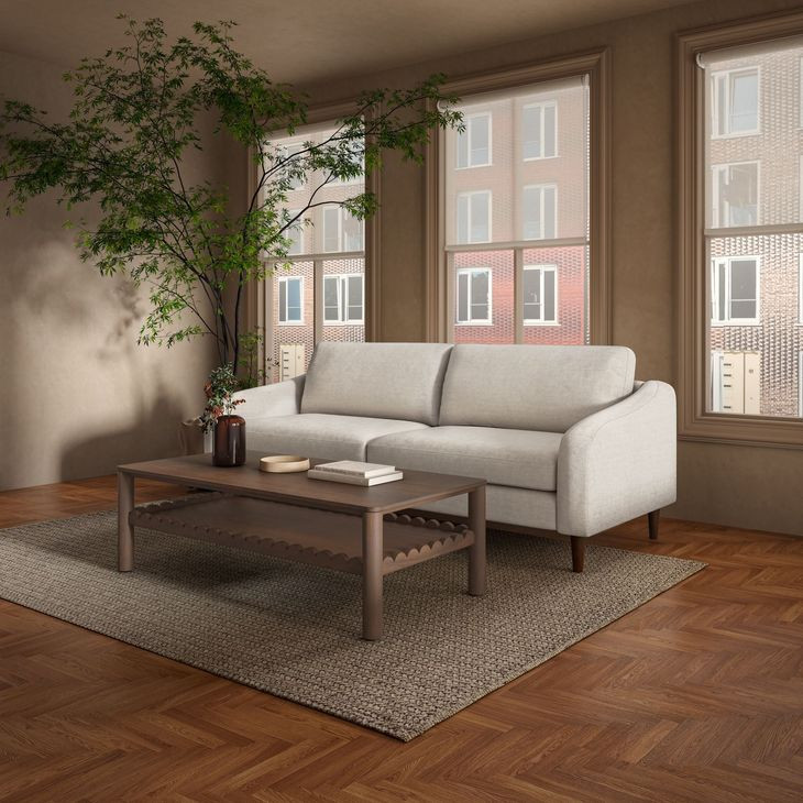 Wiley Vintage Brown Rectangular Coffee Table