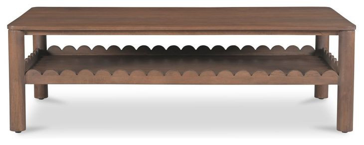 Wiley Vintage Brown Rectangular Coffee Table