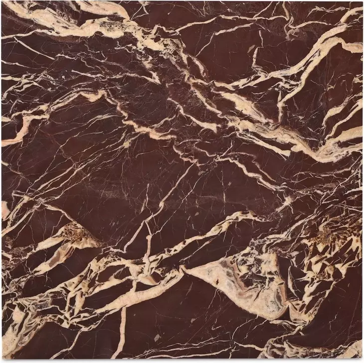 Rosa Rosso Rectangular Marble Top Coffee Table
