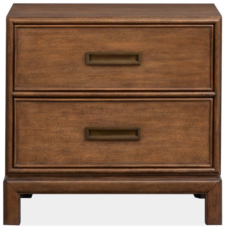 Ridgefield Russet 2 Drawer Nightstand with USB Charging