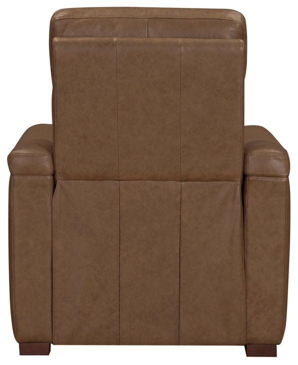 Fortmere Renaissance Tobacco Leather Manual Pushback Recliner