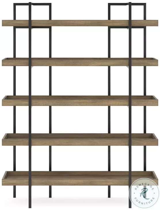 Montia Light Brown Bookcase From Ashley Furniture | Coleman Furniture