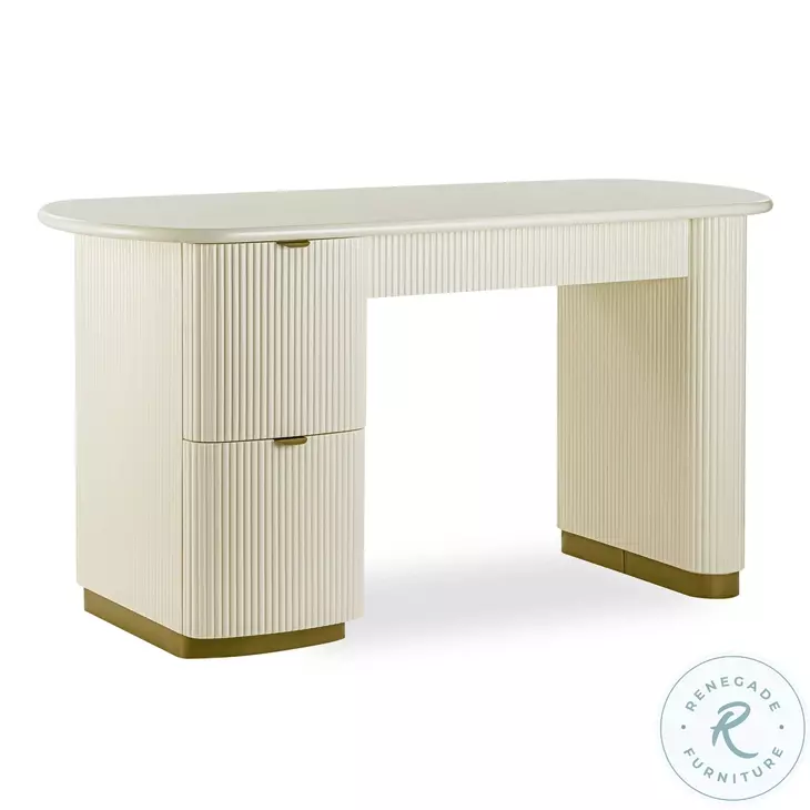 Francesca Cream 3 Drawer Desk