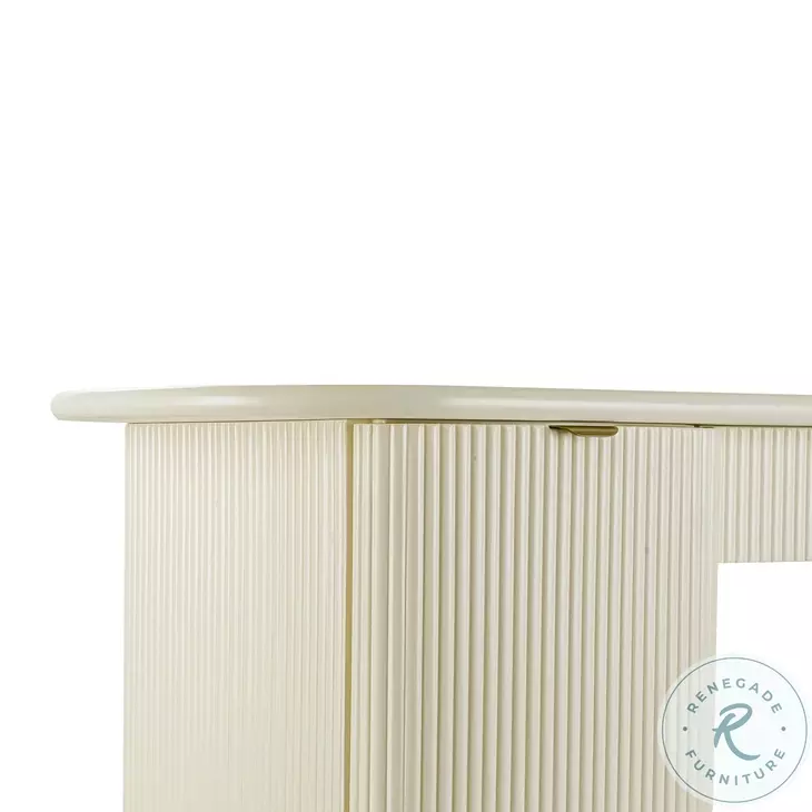 Francesca Cream 3 Drawer Desk