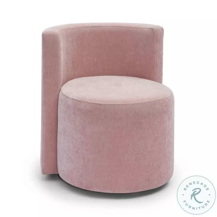 Alyssa Pink Upcycled Velvet Rolling Desk Chair