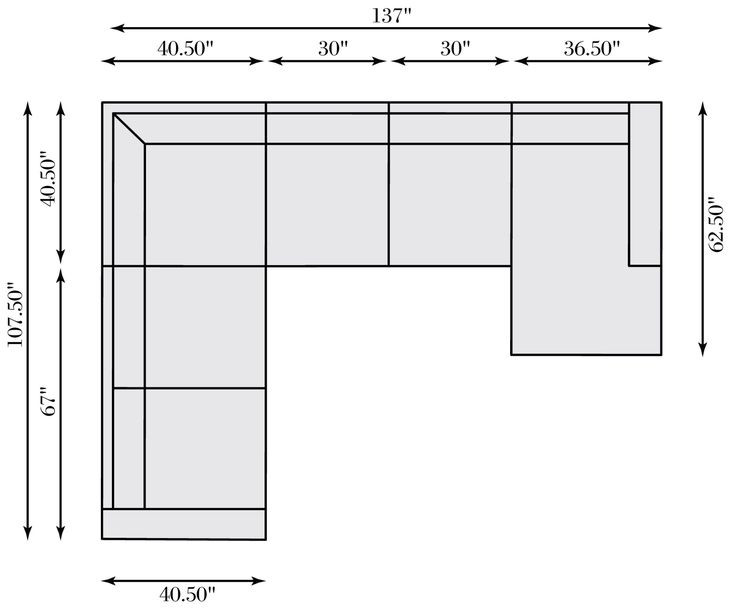 Dawkins Brown Leather 5 Piece Modular Sectional