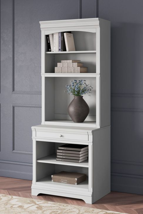 Kanwyn Whitewash Bookcase with LED