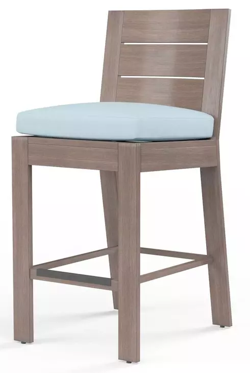 Laguna Canvas Skyline Upholstered Outdoor Bar Stool