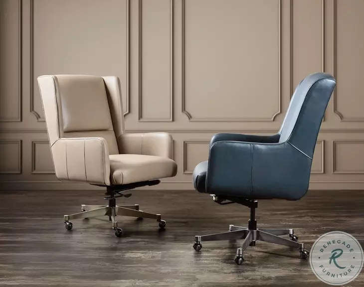 Palloria Salvo Beige Leather Swivel Tilt Executive Chair