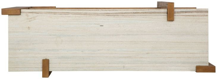 Goldmere Honey Wheat and White Rectangular Granite Top Occassional Table Set