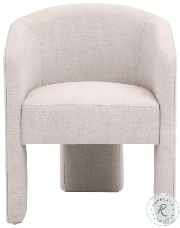 Hall Bisque French Linen Performance Fabric Arm Chair