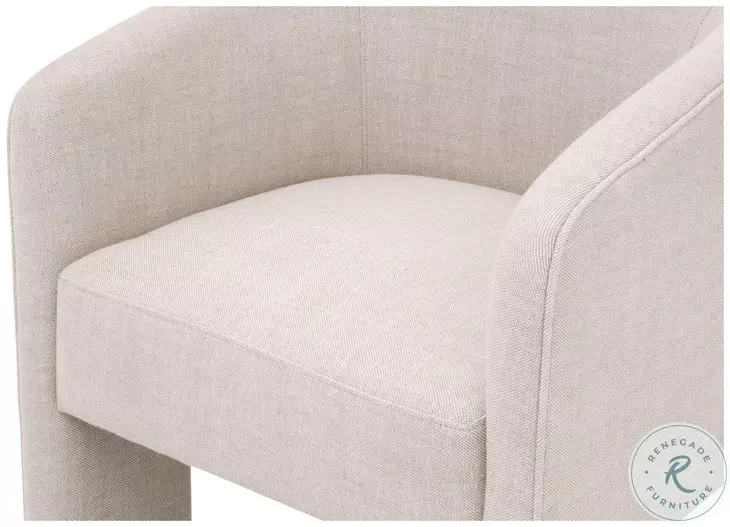 Hall Bisque French Linen Performance Fabric Arm Chair