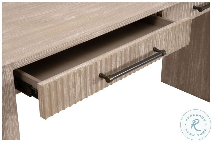 Halloway Natural Gray Acacia 55" Console Table with 2 Drawers