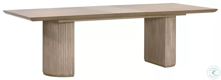 Halloway Natural Gray Acacia Extendable Dining Table