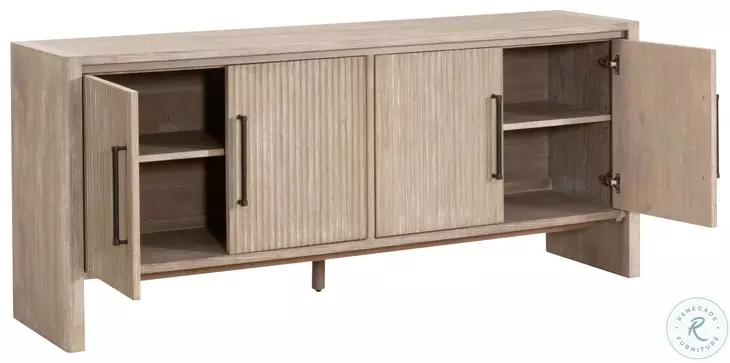 Halloway Natural Gray Acacia Media Sideboard