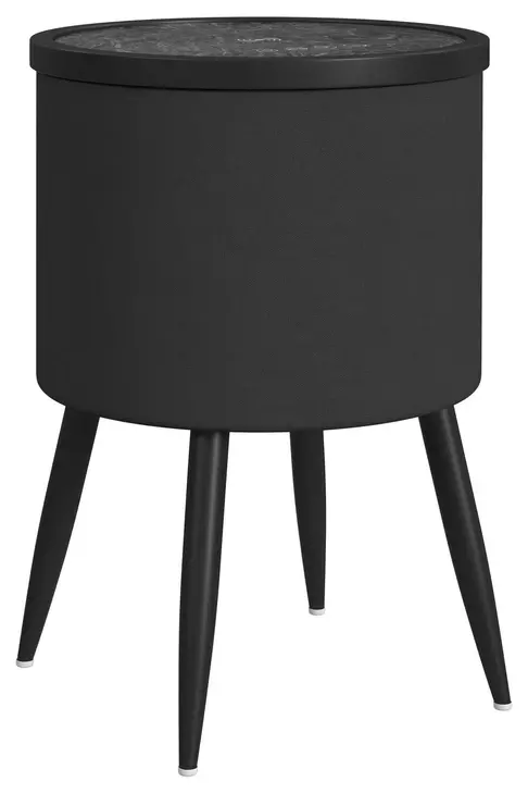 Nebula Black Round Smart End Table