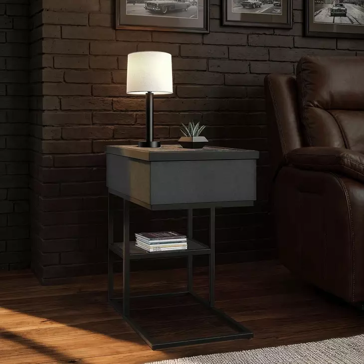Nebula Black Rectangular Smart C Table
