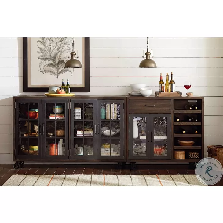 Hidden Treasures Brown And Black Bar Trolley