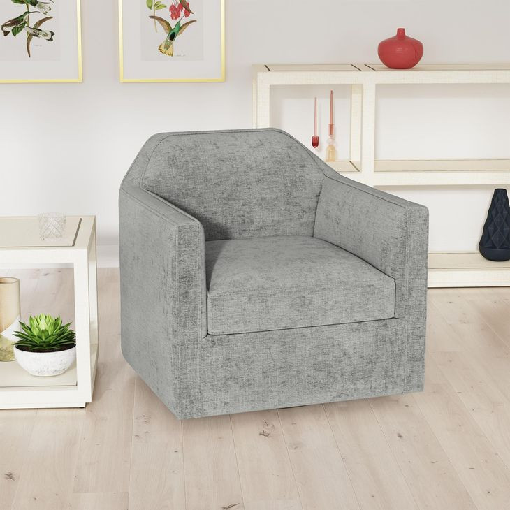 Aaron Cement Upholstered Swivel Chair