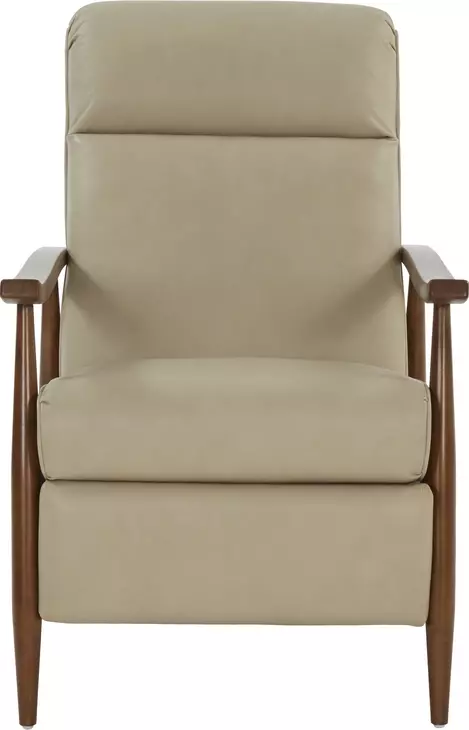 Hampton Shoreham Cream Leather Push Thru The Arms Recliner