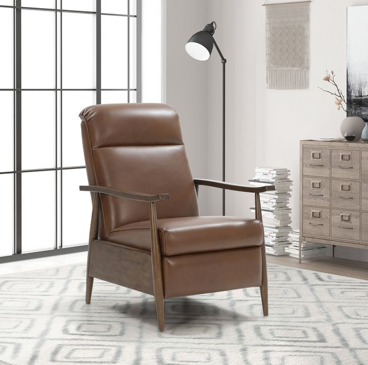 Hampton Colchester Bitters Leather Push Thru The Arms Recliner