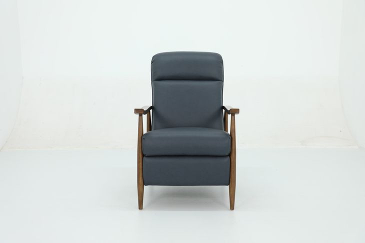 Hampton Santa Fe Ocean Leather Push Thru The Arms Recliner
