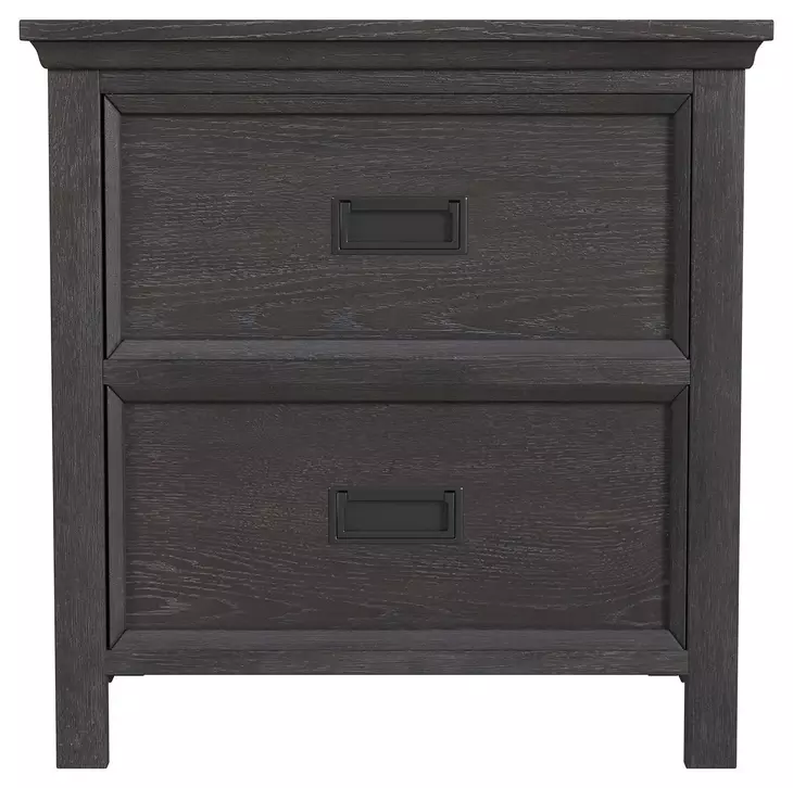 Brooklyn Charcoal 2 Drawer Nightstand with USB Charging