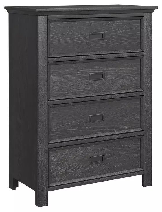Brooklyn Charcoal Storage Loft Bedroom Set with Ladder and Integrated Speaker Desk