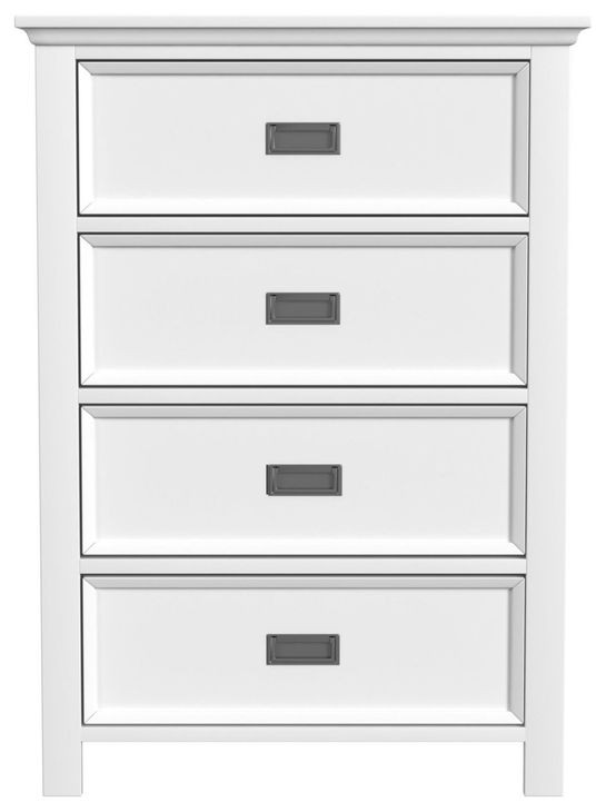 Brooklyn White 4 Drawer Chest