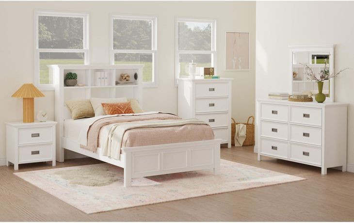 Brooklyn White 6 Drawer Dresser
