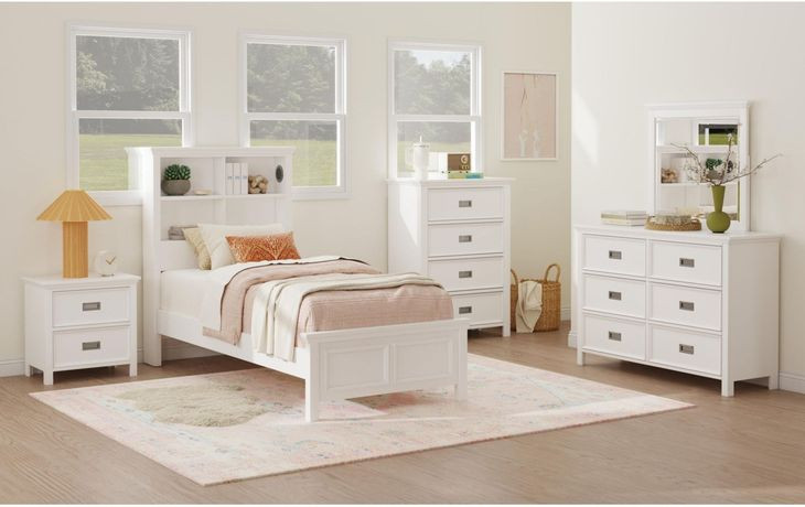 Brooklyn White 6 Drawer Dresser