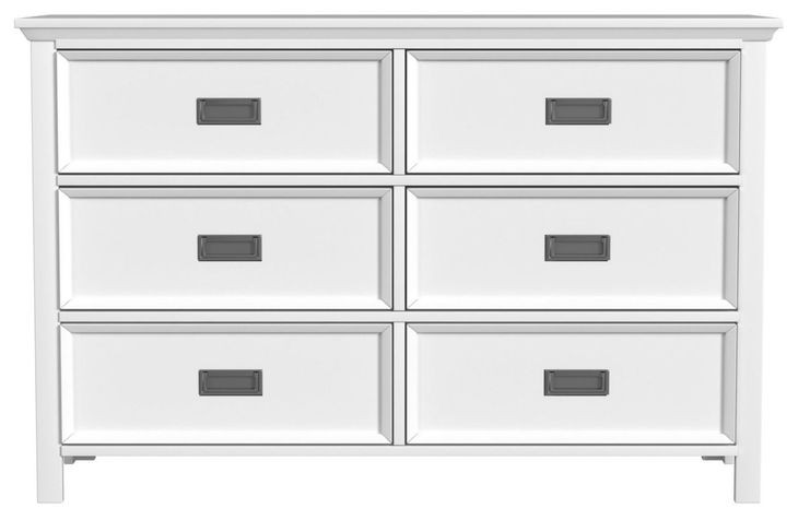 Brooklyn White 6 Drawer Dresser