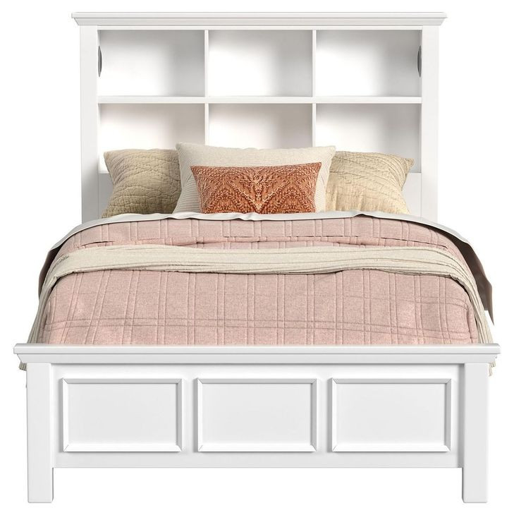 Brooklyn White Full Bookcase Storage Bed