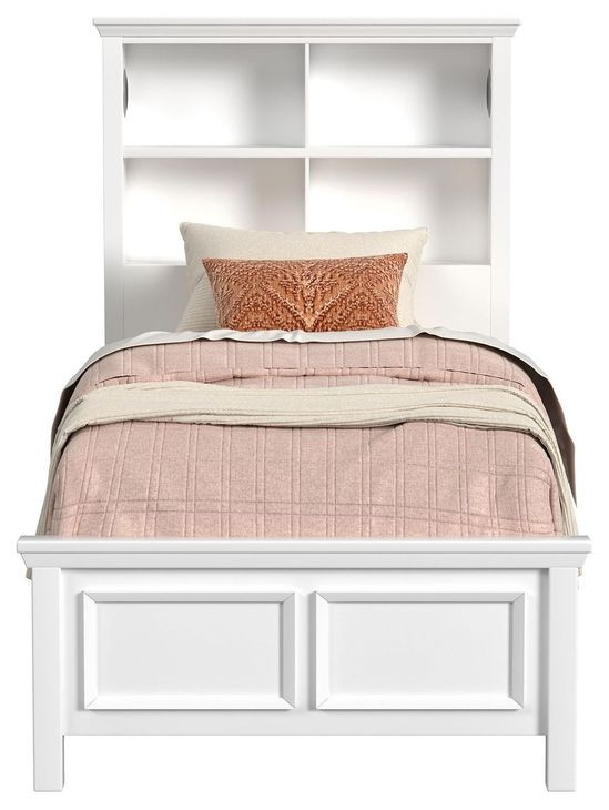 Brooklyn White Twin Bookcase Storage Bed