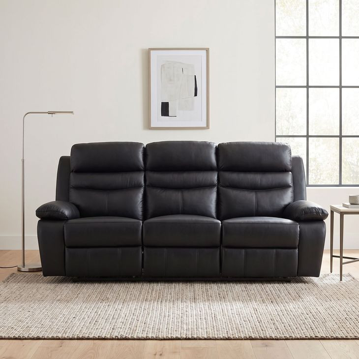 Hancock Black Double Power Reclining Sofa