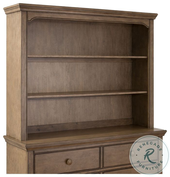 Hanley Cashew Hutch and Bookcase with 3 Shelves