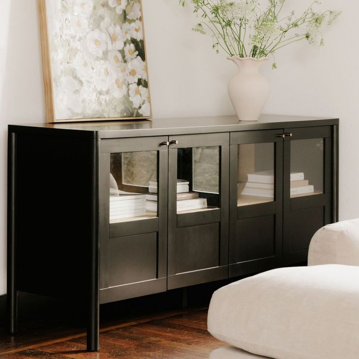 Hannah Black 4 Door Sideboard