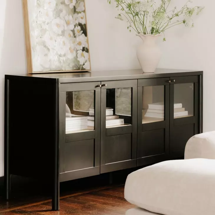 Hannah Black 4 Door Sideboard