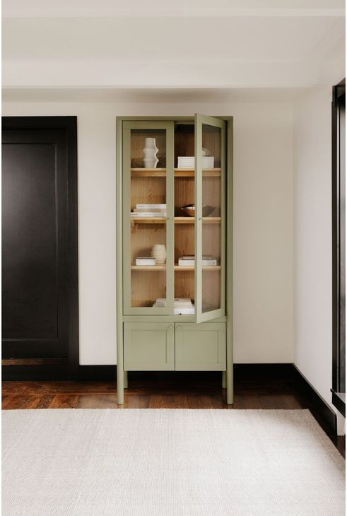 Hannah Green 4 Door Tall Cabinet