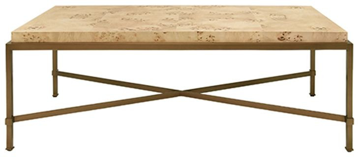 Hardwick Brown and Beige 48" Rectangular Coffee Table