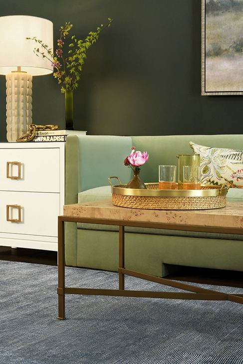 Hardwick Brown and Beige 48" Rectangular Coffee Table