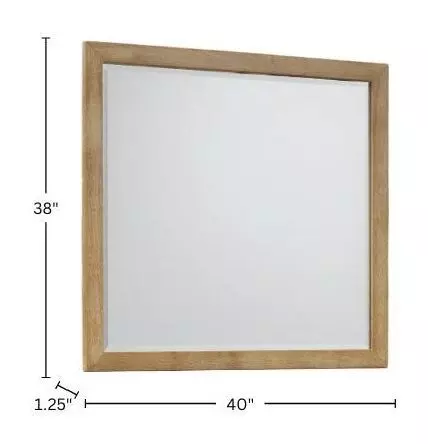 Harper Light Oak Rectangular Dresser Mirror